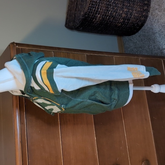 GREEN BAY PACKER Zip-UP Sweatshirt Majestic FOOTBALL FAN Must 💚💛 - Picture 8 of 14